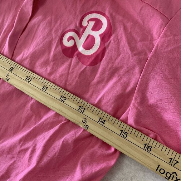 Barbie Movie Pink Power SPIRIT HALLOWEEN Jumpsuit‎ Youth Costume Sz M W/ Belt - Picture 4 of 9